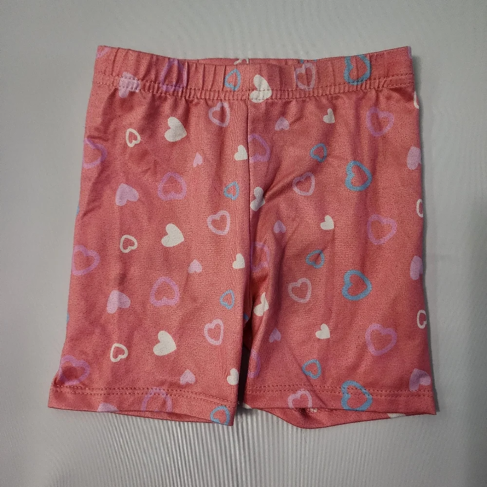 Bluey Toddler Girl 3T 3-Piece Outfit Set – Graphic Tee + Striped & Heart Shorts